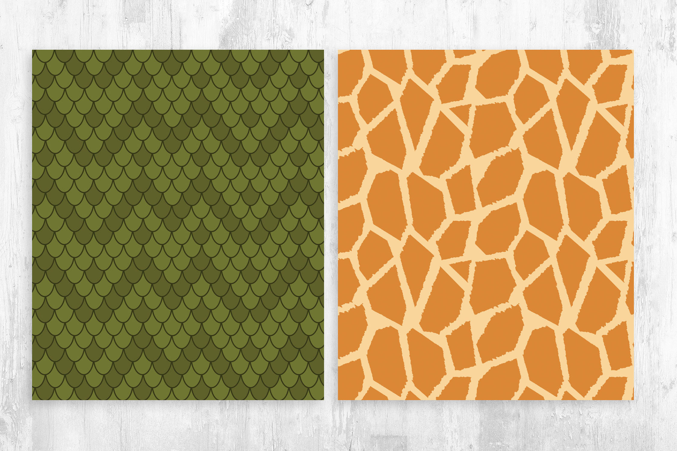 Lizard & Giraffe Skin Pattern for Photoshop & Illustrator