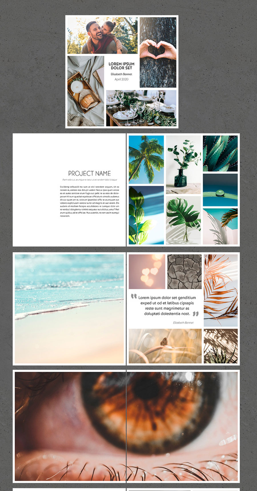 Minimal Square Photography Portfolio Brochure Layout