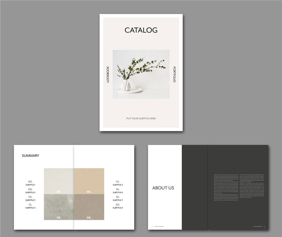 Minimalist Catalog Lookbook Layout