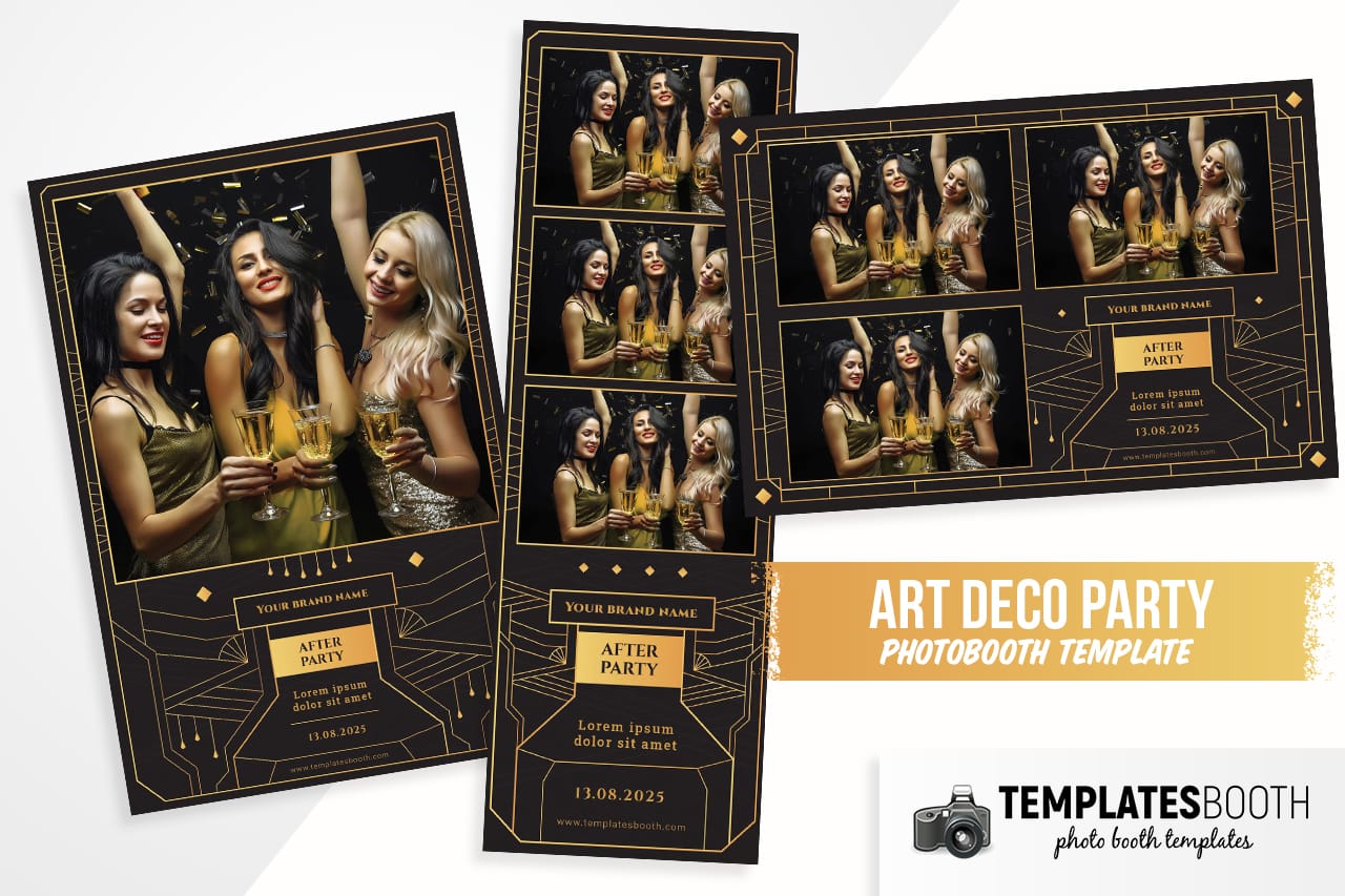 Black & Gold DSLR Booth Template