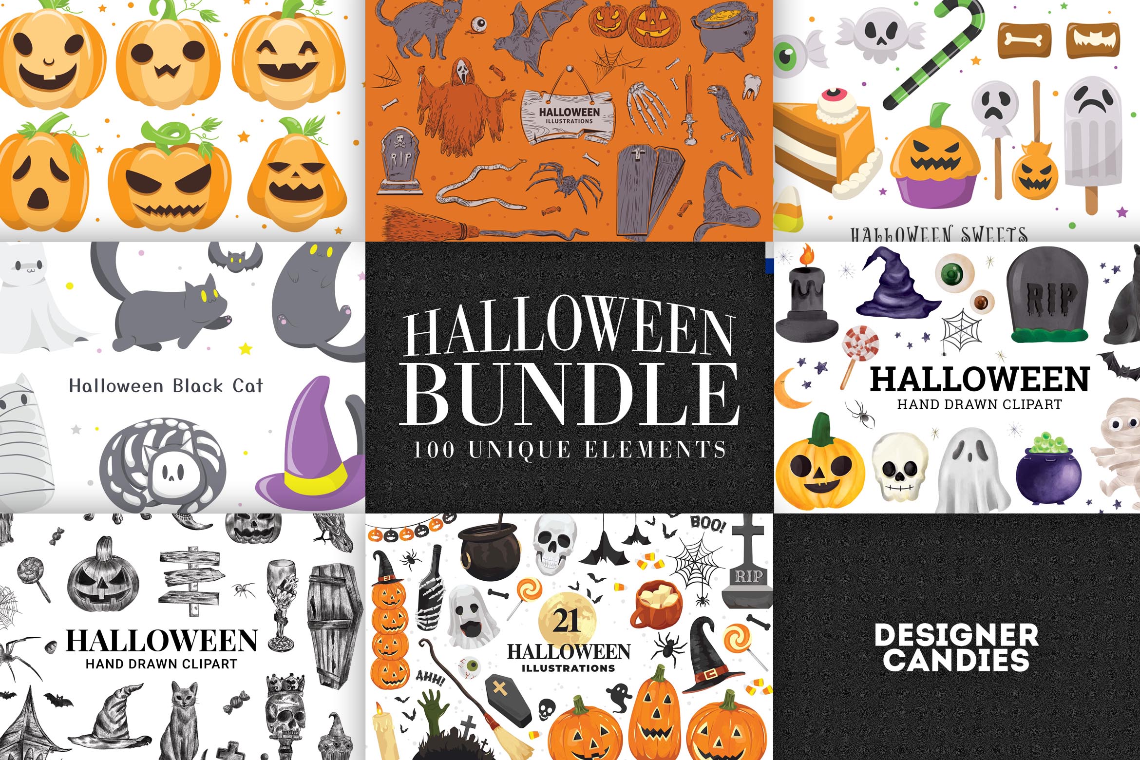 Halloween Illustrations Bundle
