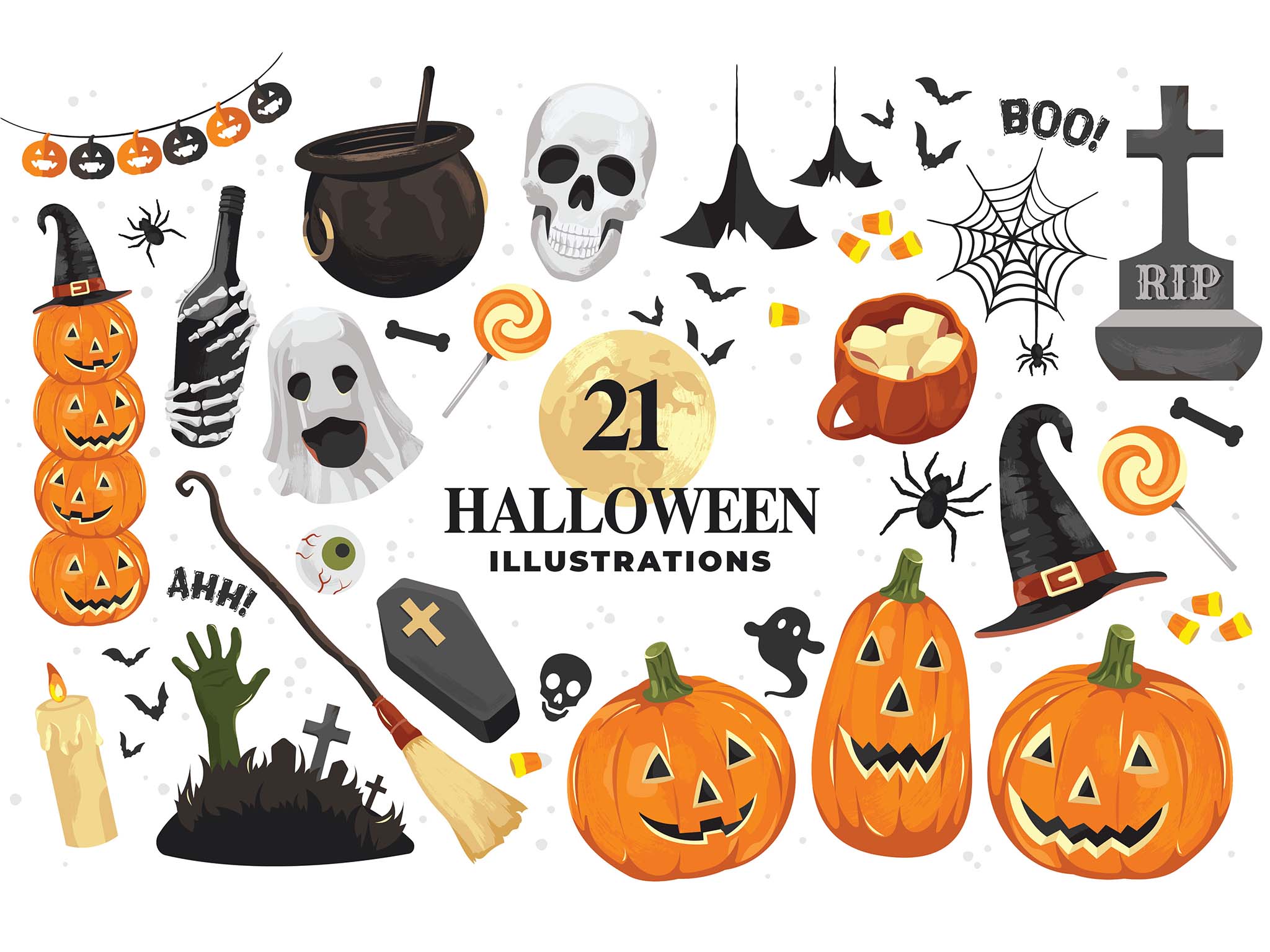 Halloween Vector Illustrations Clipart