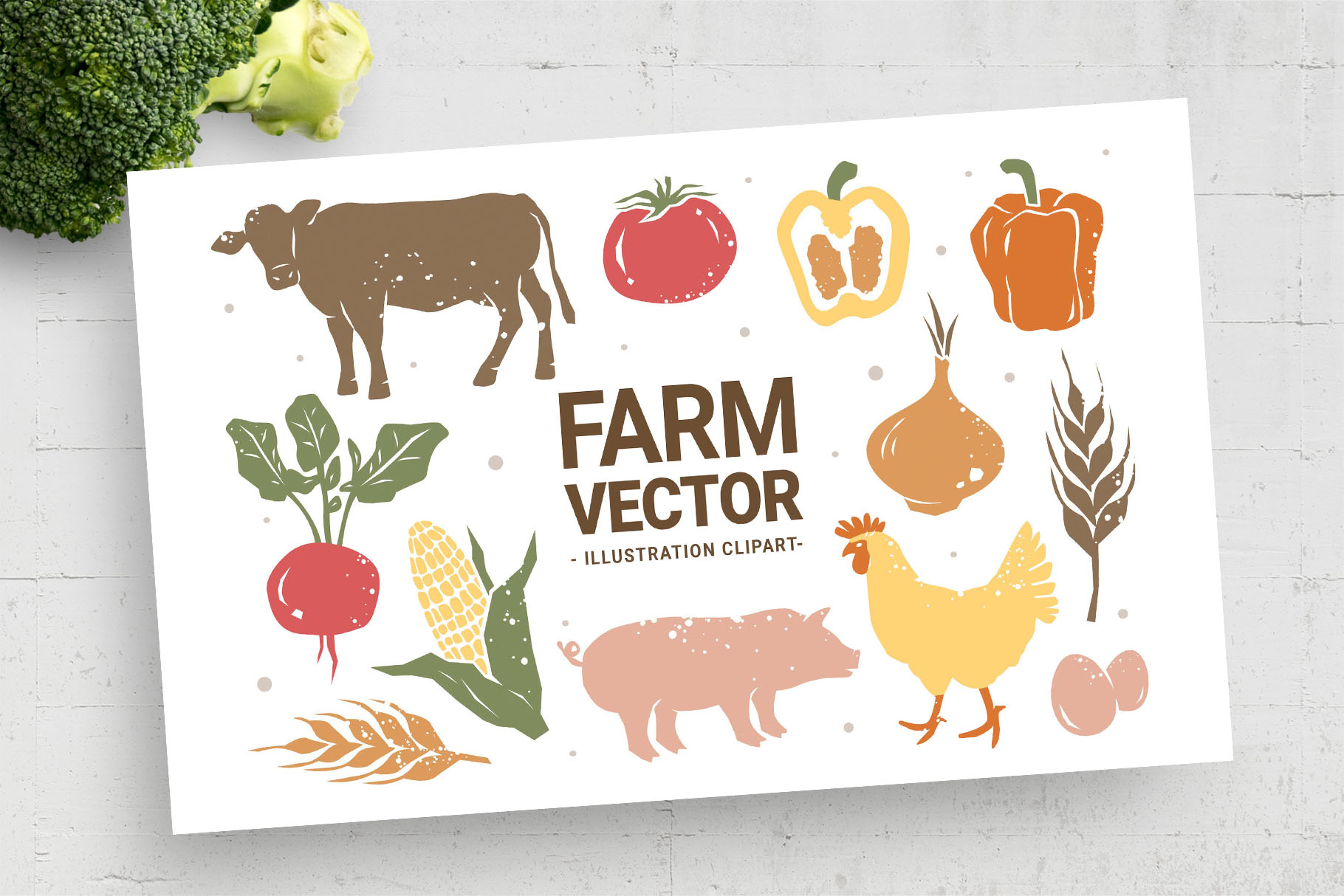 Rustic Farm Vector Illustrations
