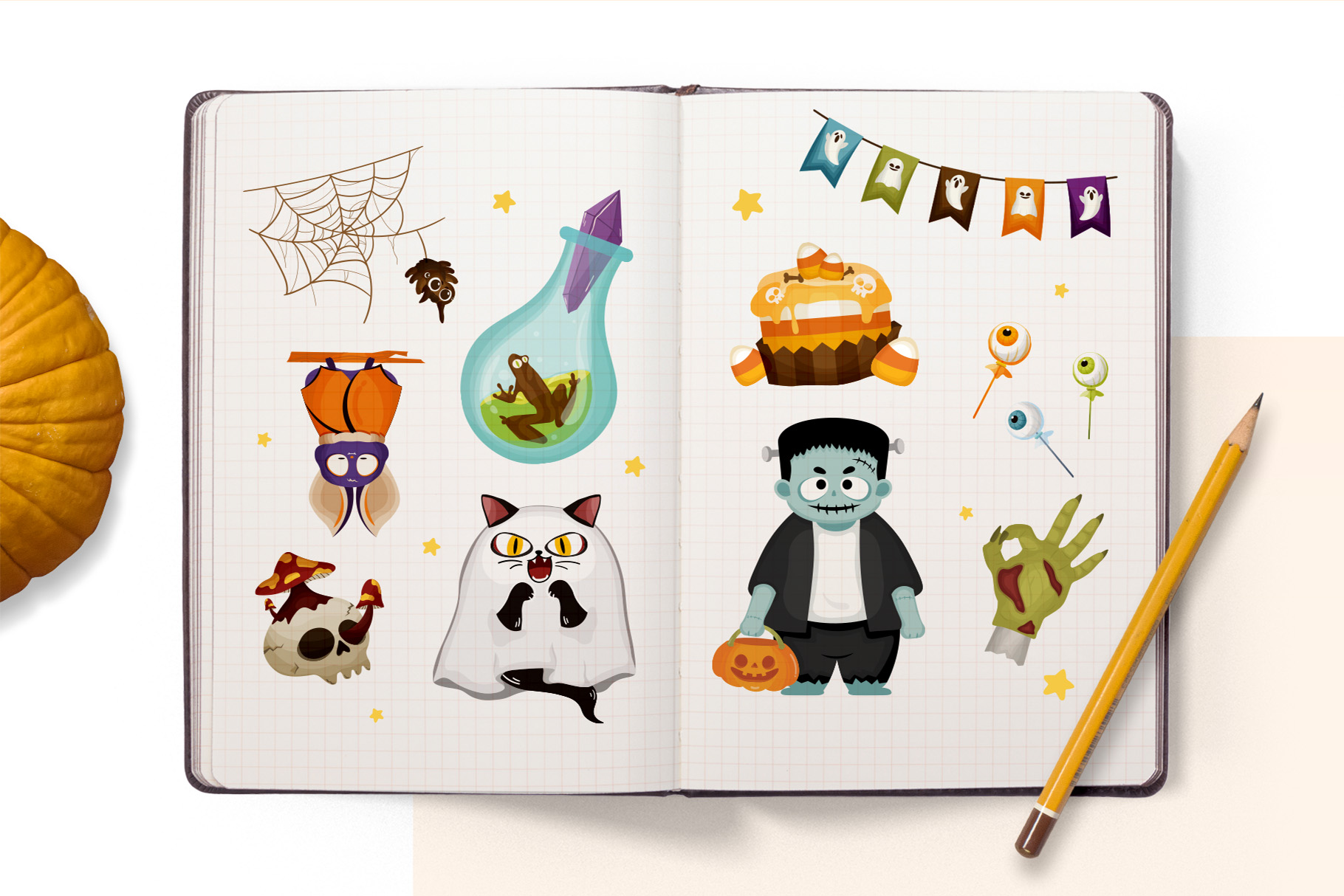 Halloween Vector Graphics Clipart Illustrations