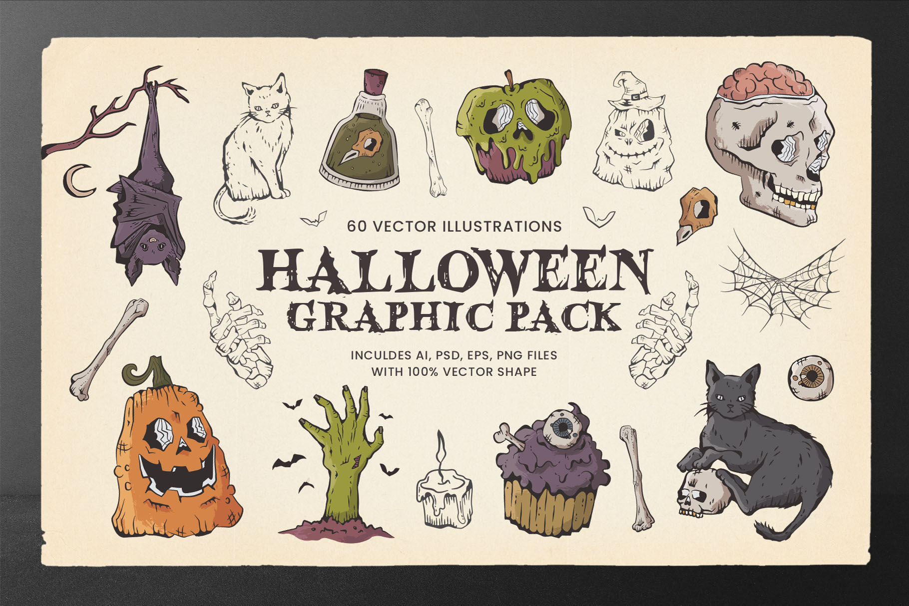 Halloween Graphics & Vector Clipart Illustrations Vol.6