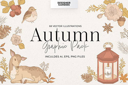 Fall Autumn Vector Clipart Illustrations