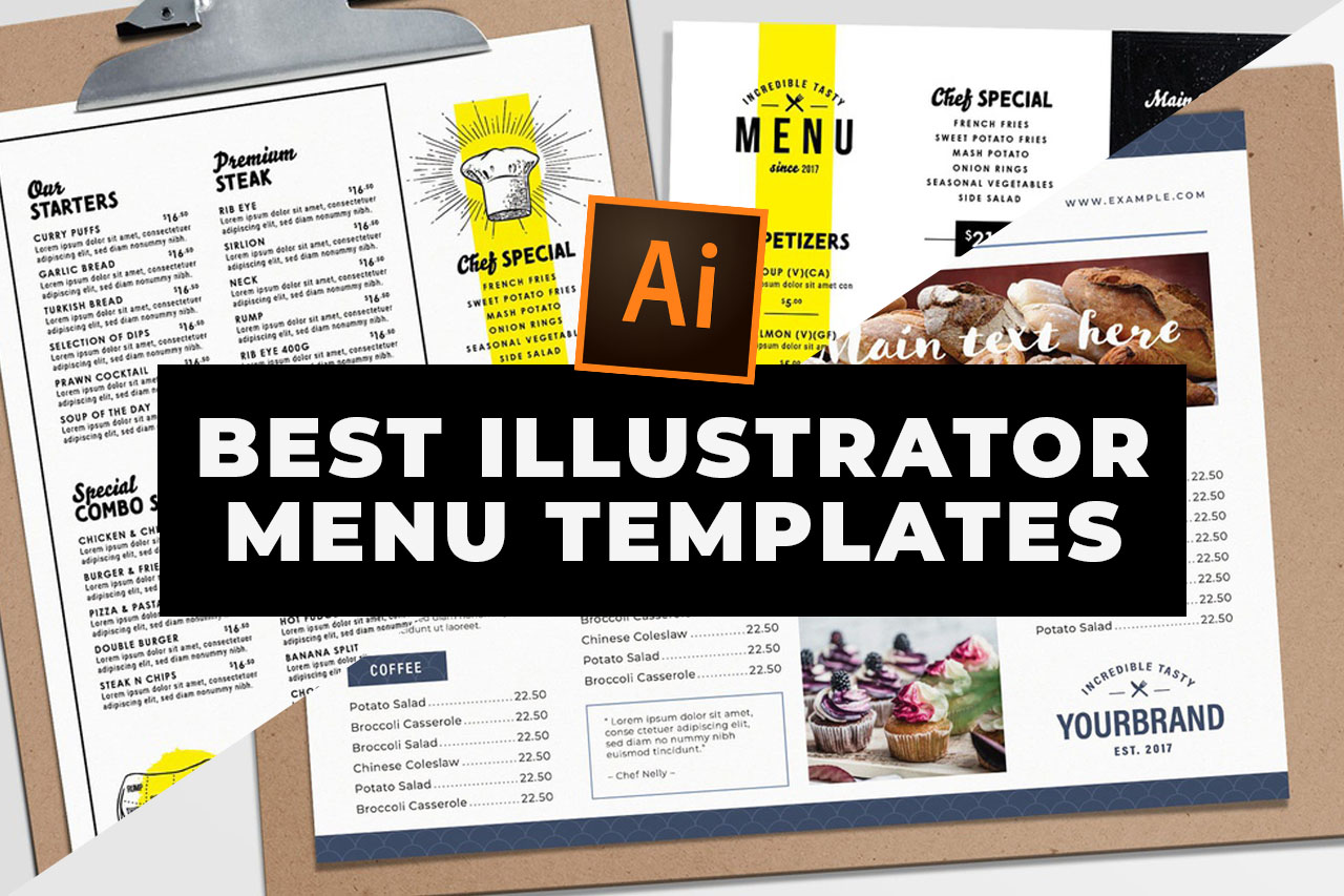59 Best Illustrator Menu Templates