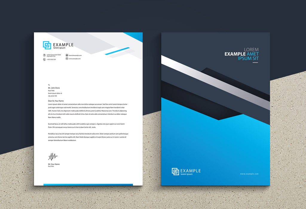 blue-and-dark-gray-letterhead-layout-illustrator