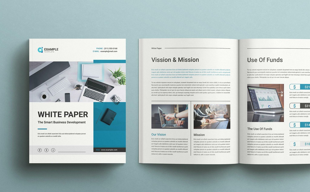 white-paper-layout-turquoise-indd