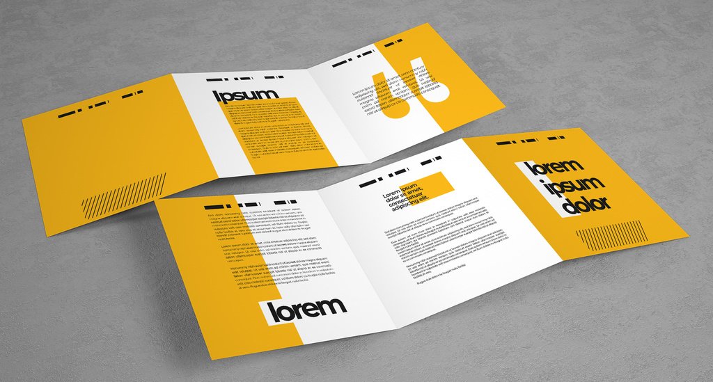 2 Trifold Brouchures Mockup (PSD Format)