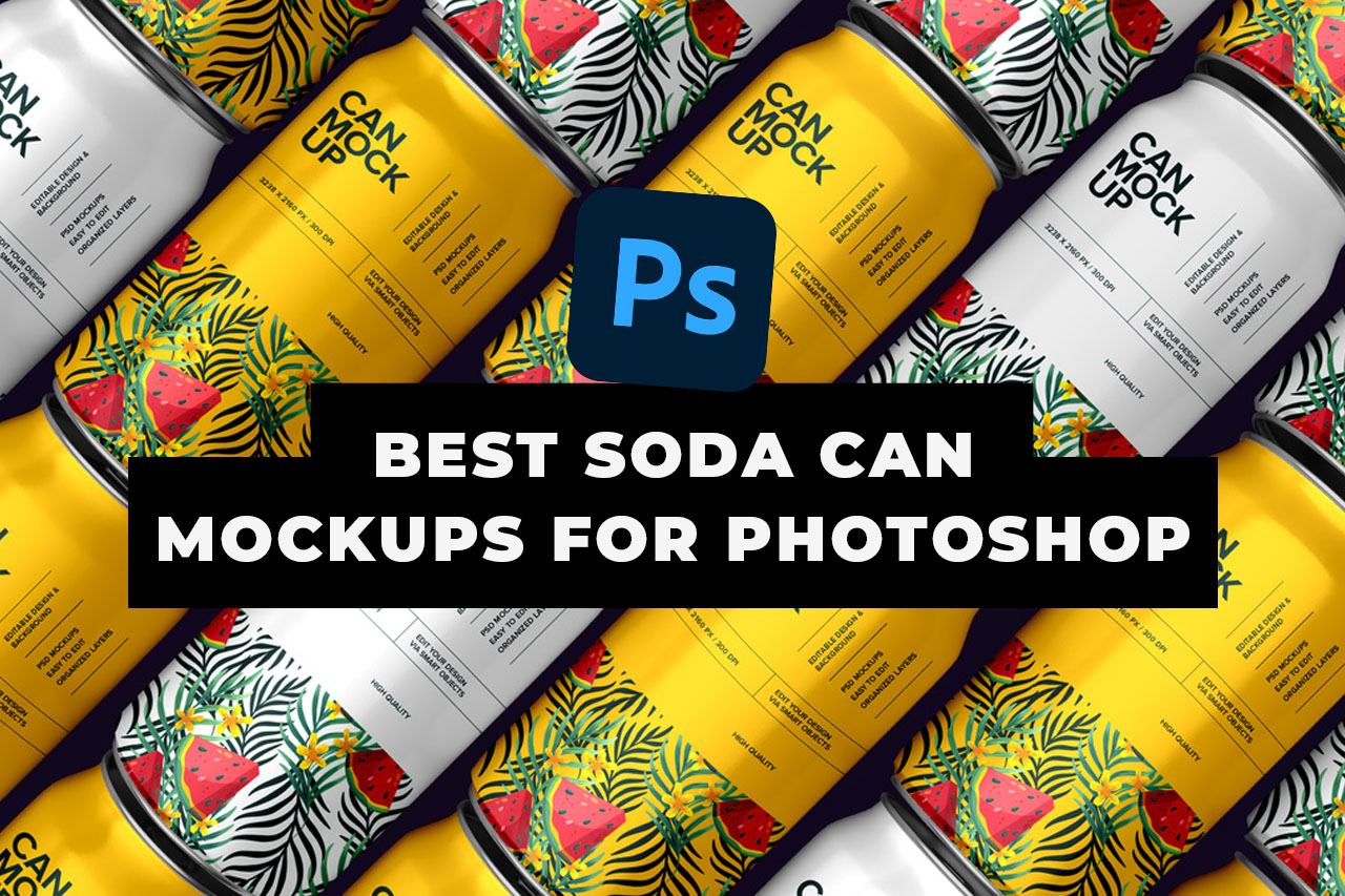 Best Soda Can Photoshop Mockups (PSD)