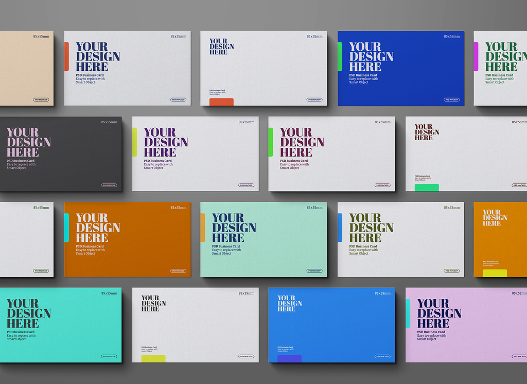 Business Card Mockup Set (PSD Format)