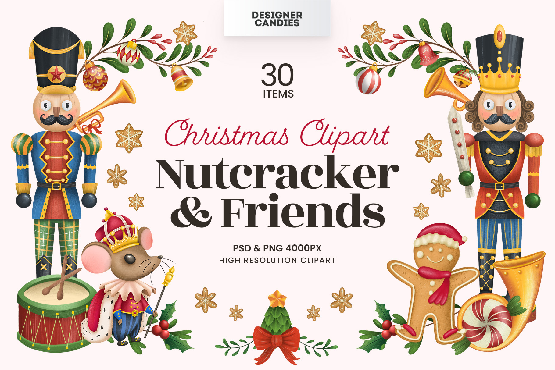 Christmas Clipart Illustrations - Nutcracker & Friends