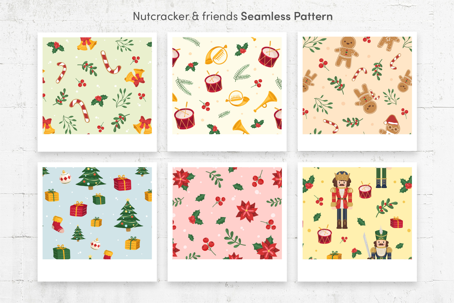 Christmas Patterns Collection (PNG, PAT Format)