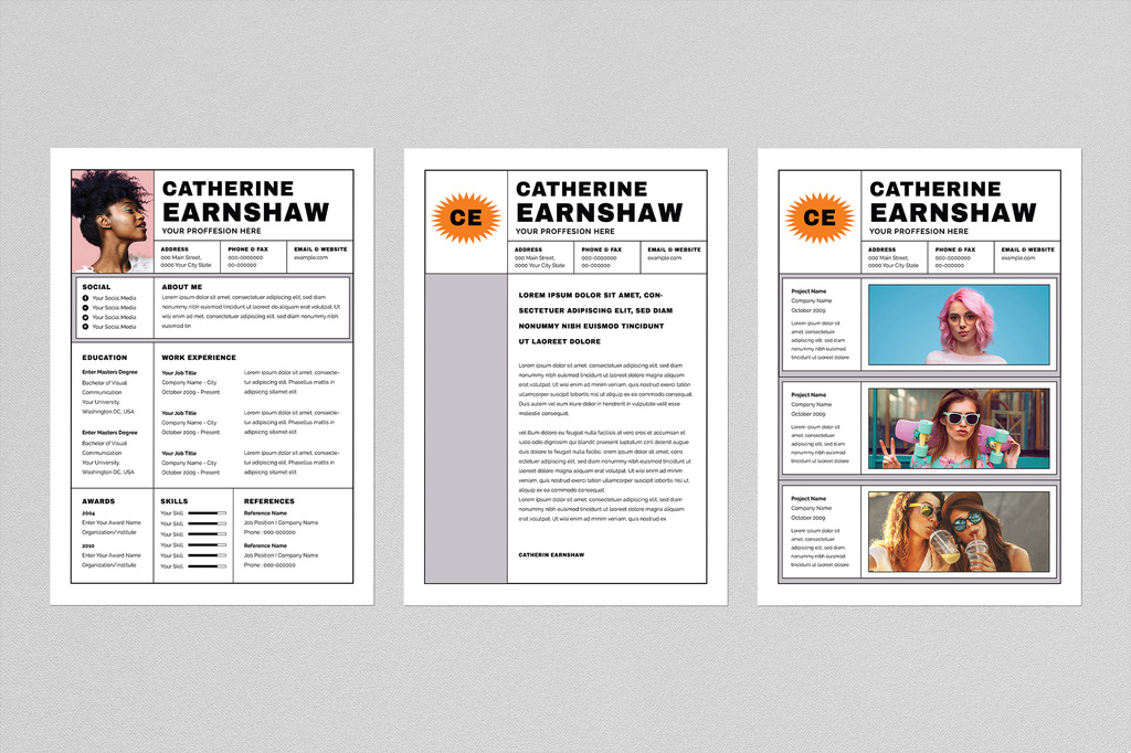 Creative Resume Layout (AI Format)