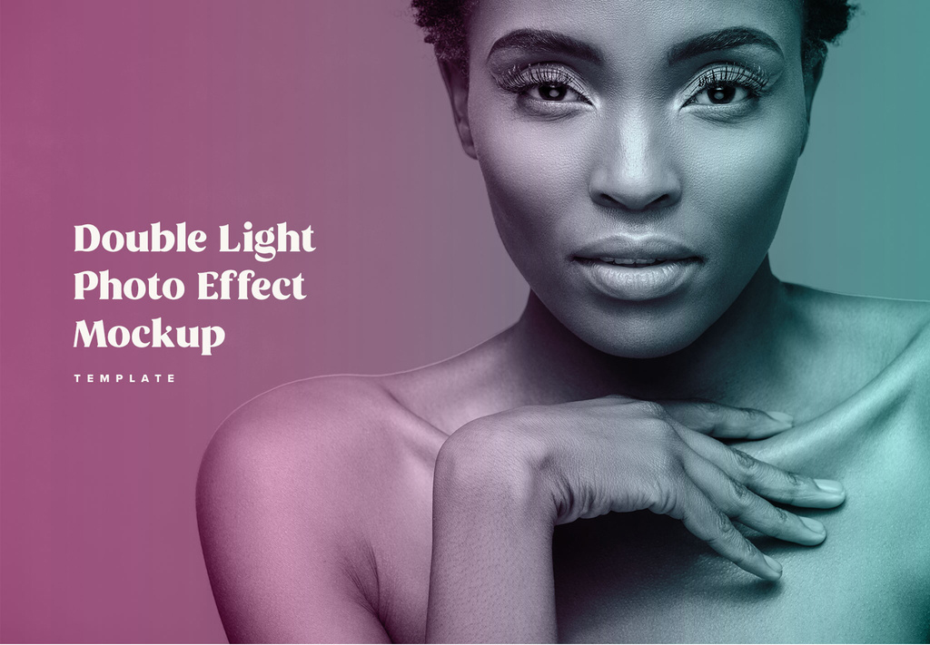 Duotone Photo Effect Mockup (PSD Format)