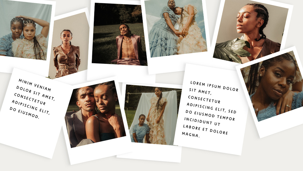 Instant Camera Photo Collage with Polaroid (PSD Format)