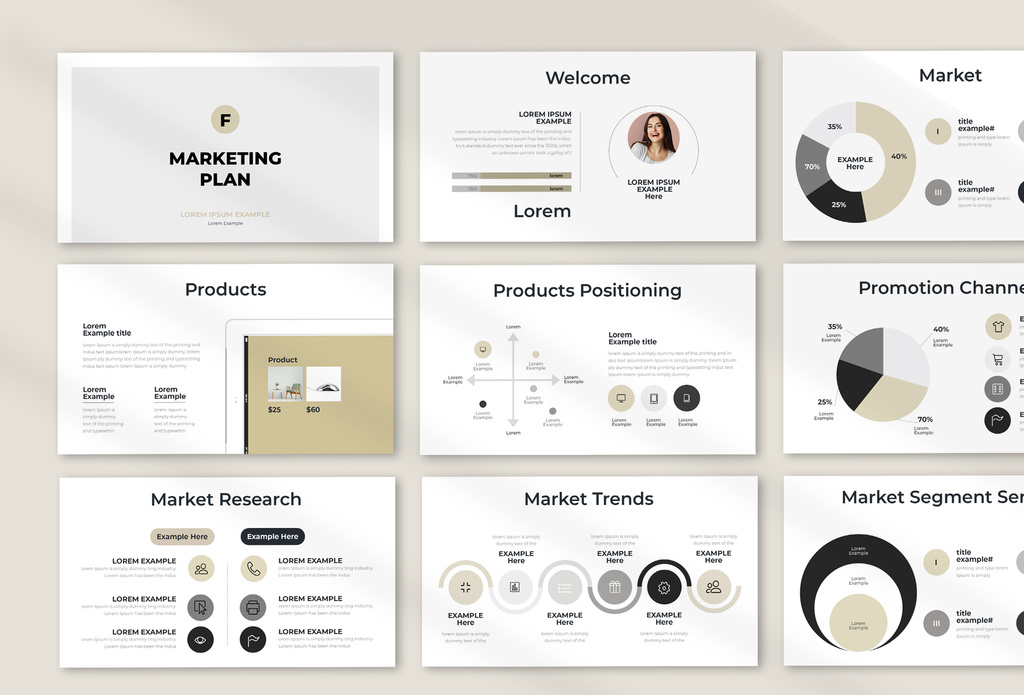 Minimal Marketing Plan Presentation Layout (INDD Format)