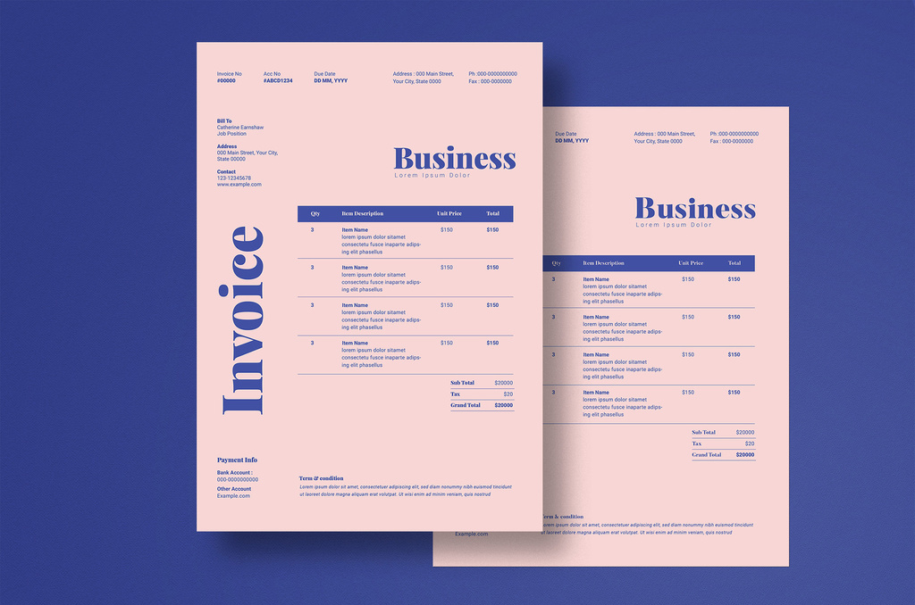Minimal Invoice Layout (AI Format)