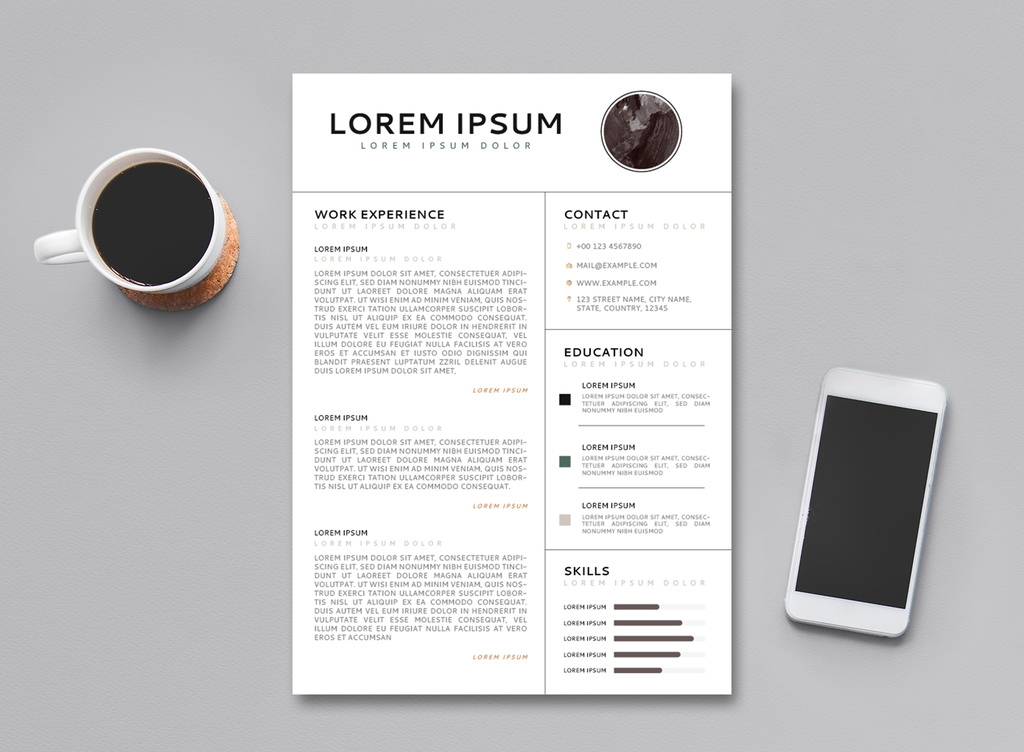 Modern Resume Design Layout (AI Format)