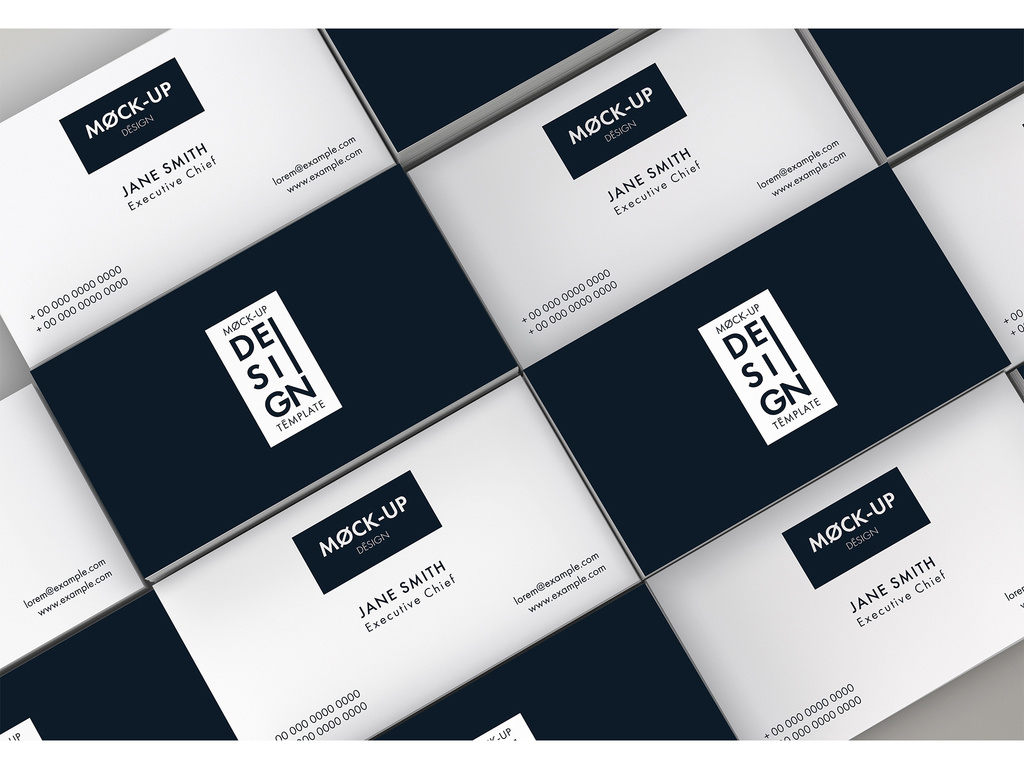 Repeating Business Cards Mockup (PSD Format)