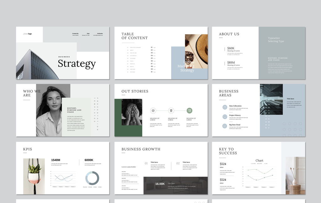 Strategy Presentation Layout (INDD Format)