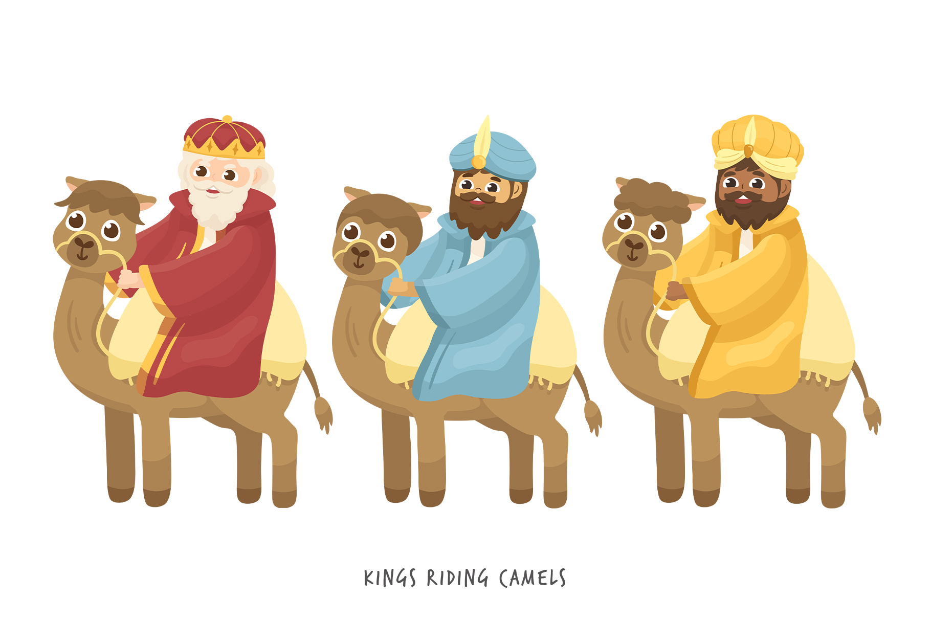 Christmas Nativity Vector Illustrations (AI, EPS, PNG, PAT Format)