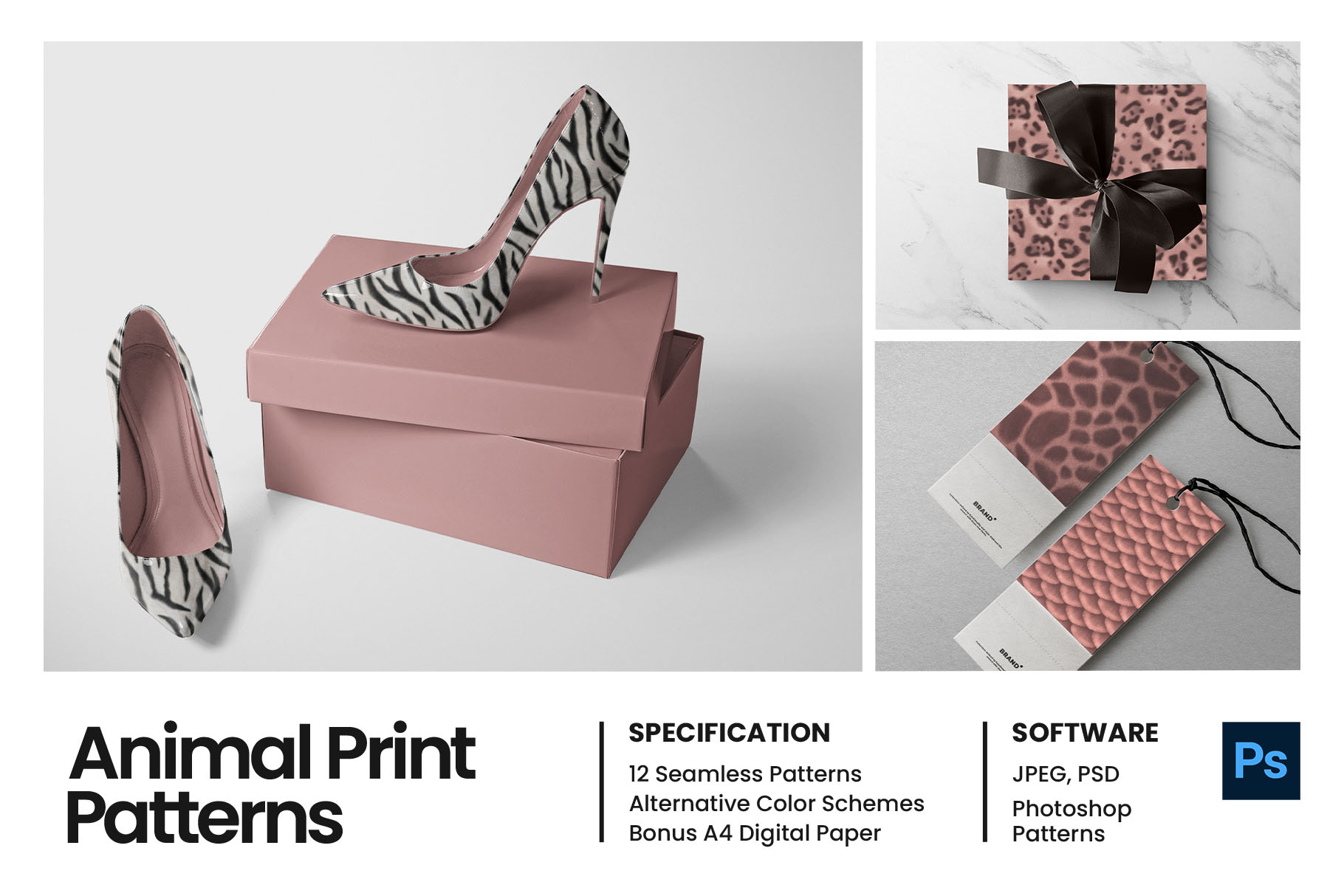 Animal Patterns (PSD, PAT, JPEG Format)