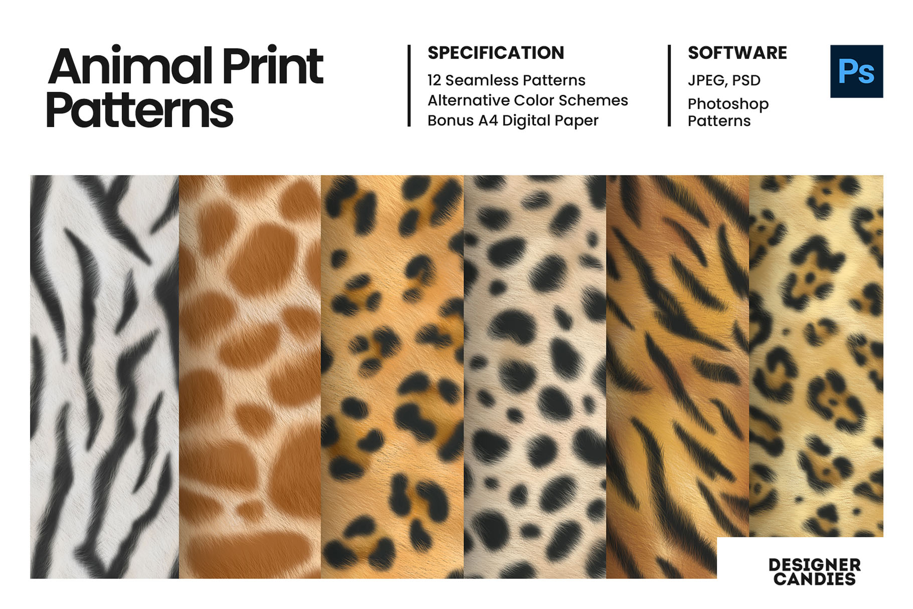 Animal Print Patterns for Photoshop v2