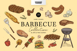 Barbecue BBQ Illustrations (AI, EPS, PNG Format)