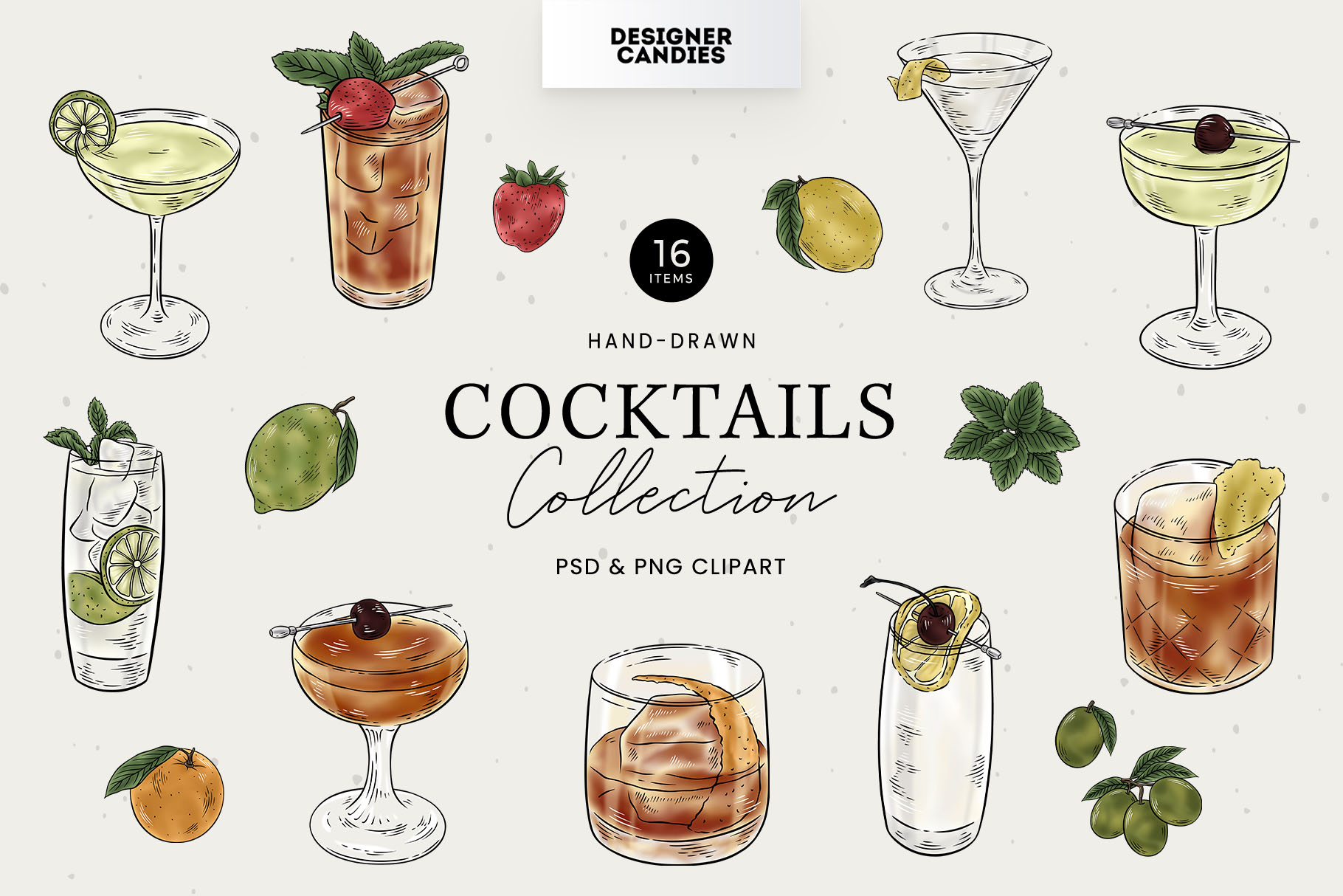 Cocktail Clipart Illustrations
