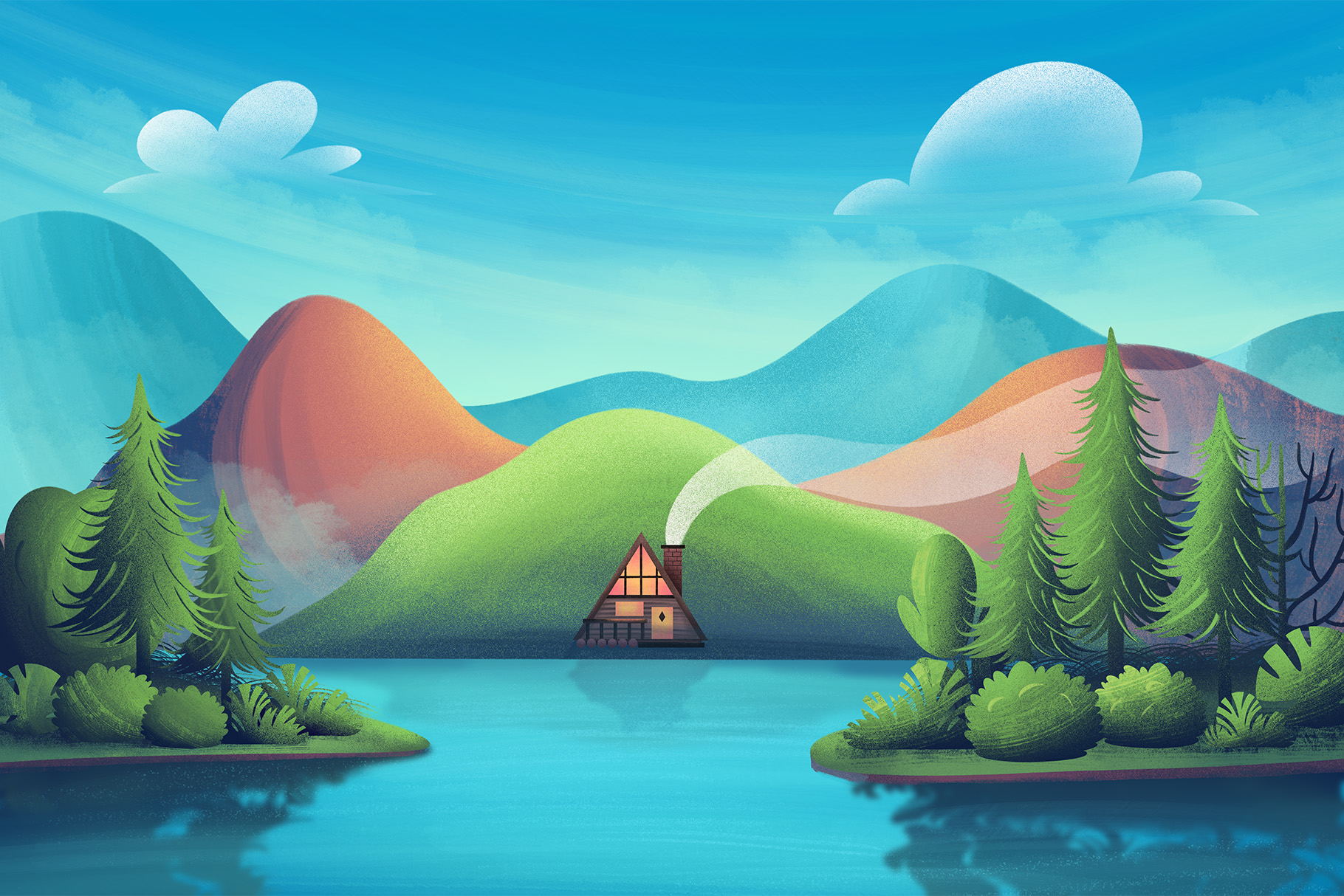 Mountain Backgrounds Pack (PNG, JPEG Format)