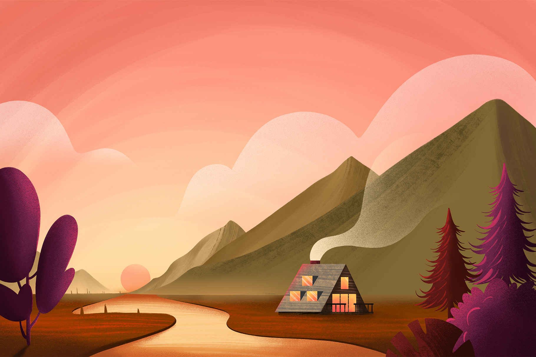 Mountain Backgrounds Pack (PNG, JPEG Format)