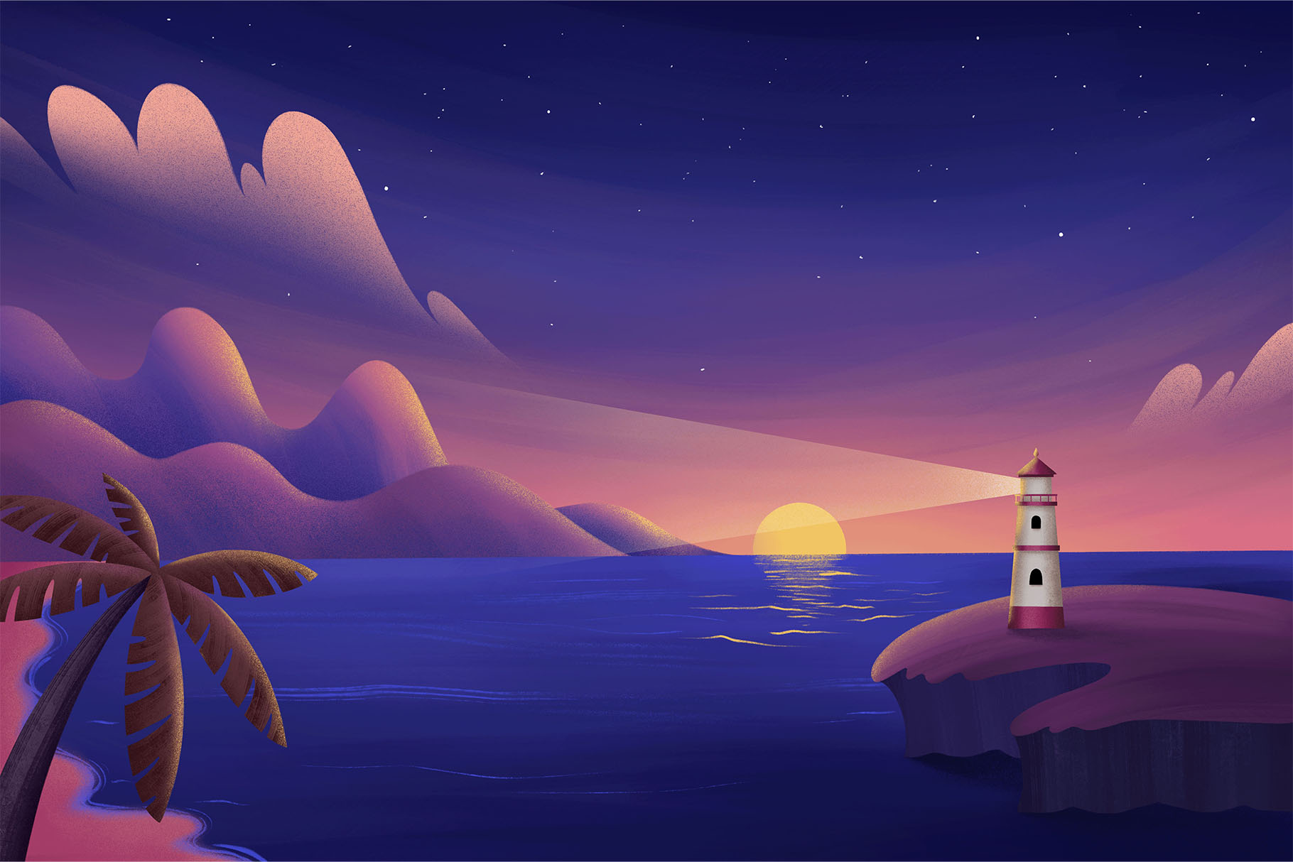 Seascape Background Illustrations (PNG, JPEG Format)