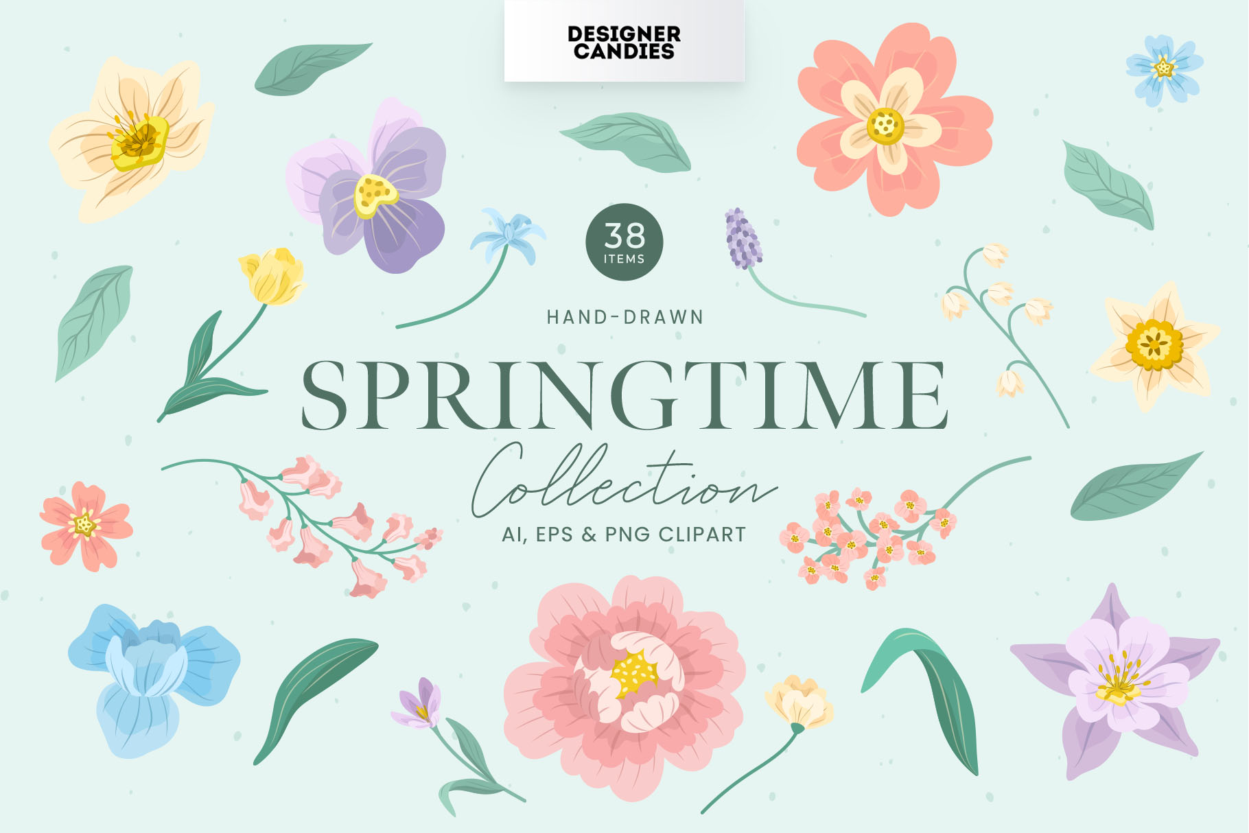 Springtime Flower Illustrations
