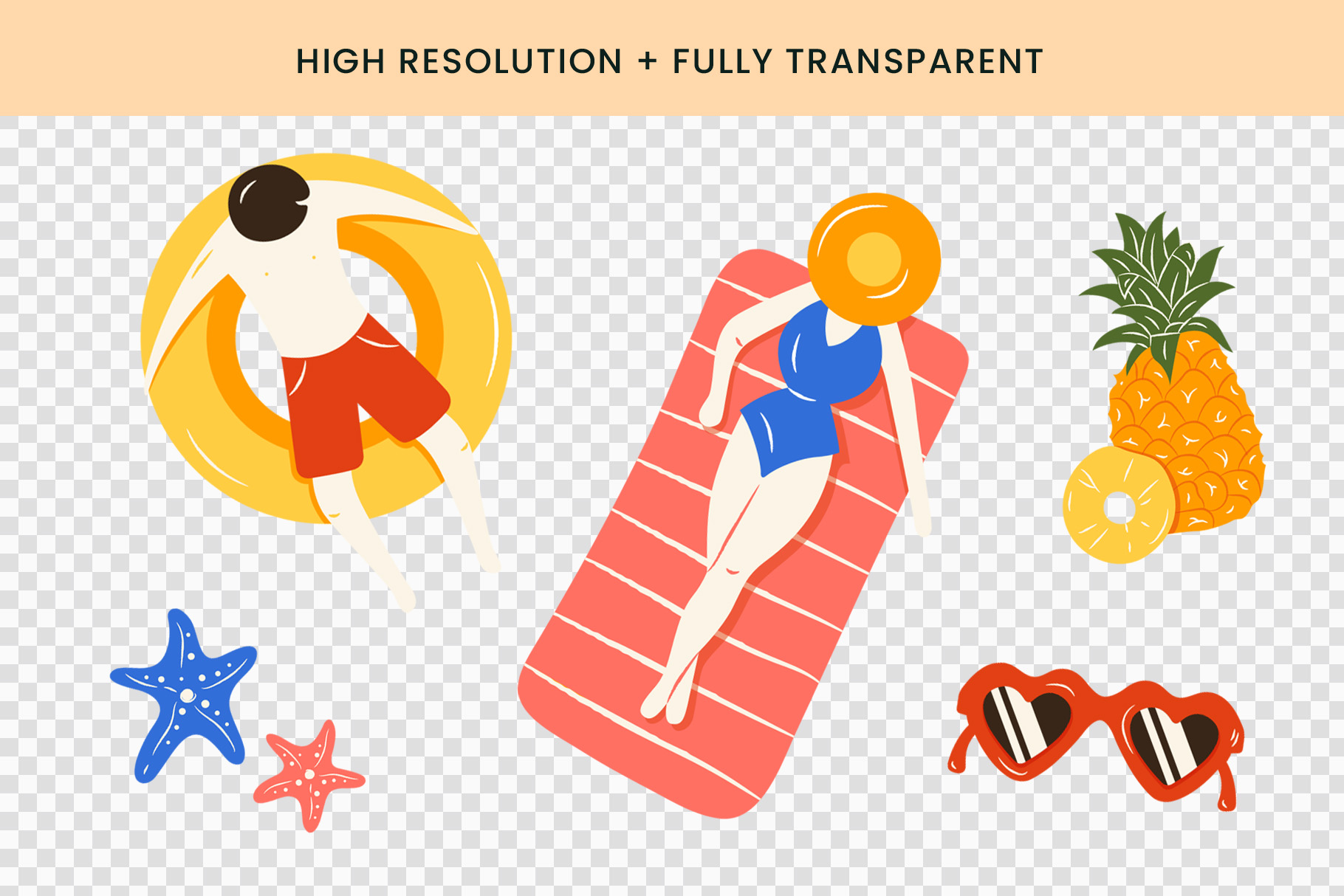 Summer Time Illustration (EPS, AI, PNG Format)