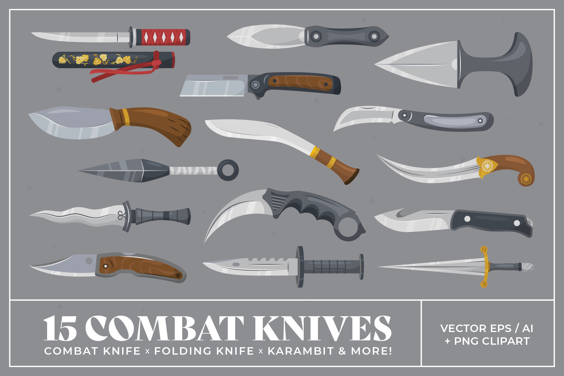 Knives Illustration Set
