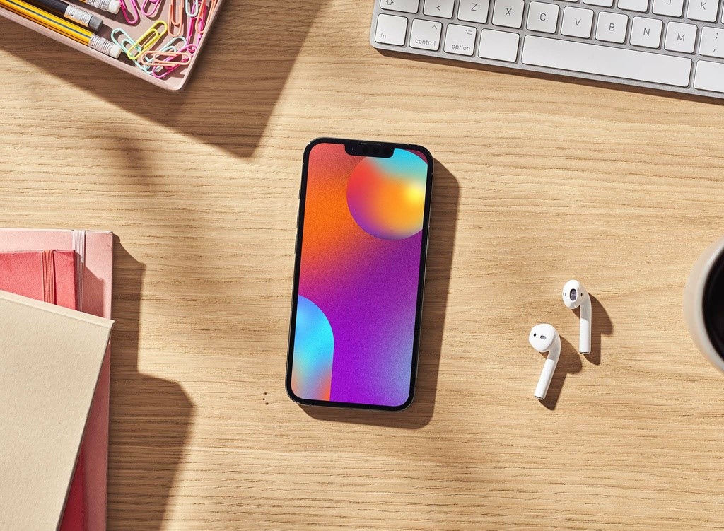 top-view-of-a-smartphone-on-a-desktop-mockup-psd