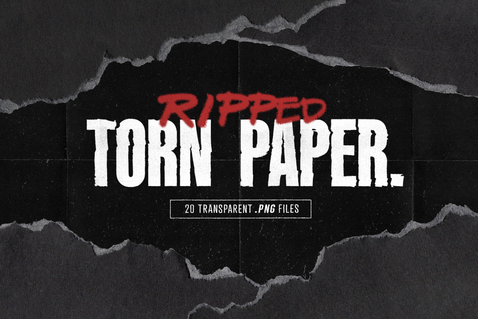 Black Torn Paper Texture Pack