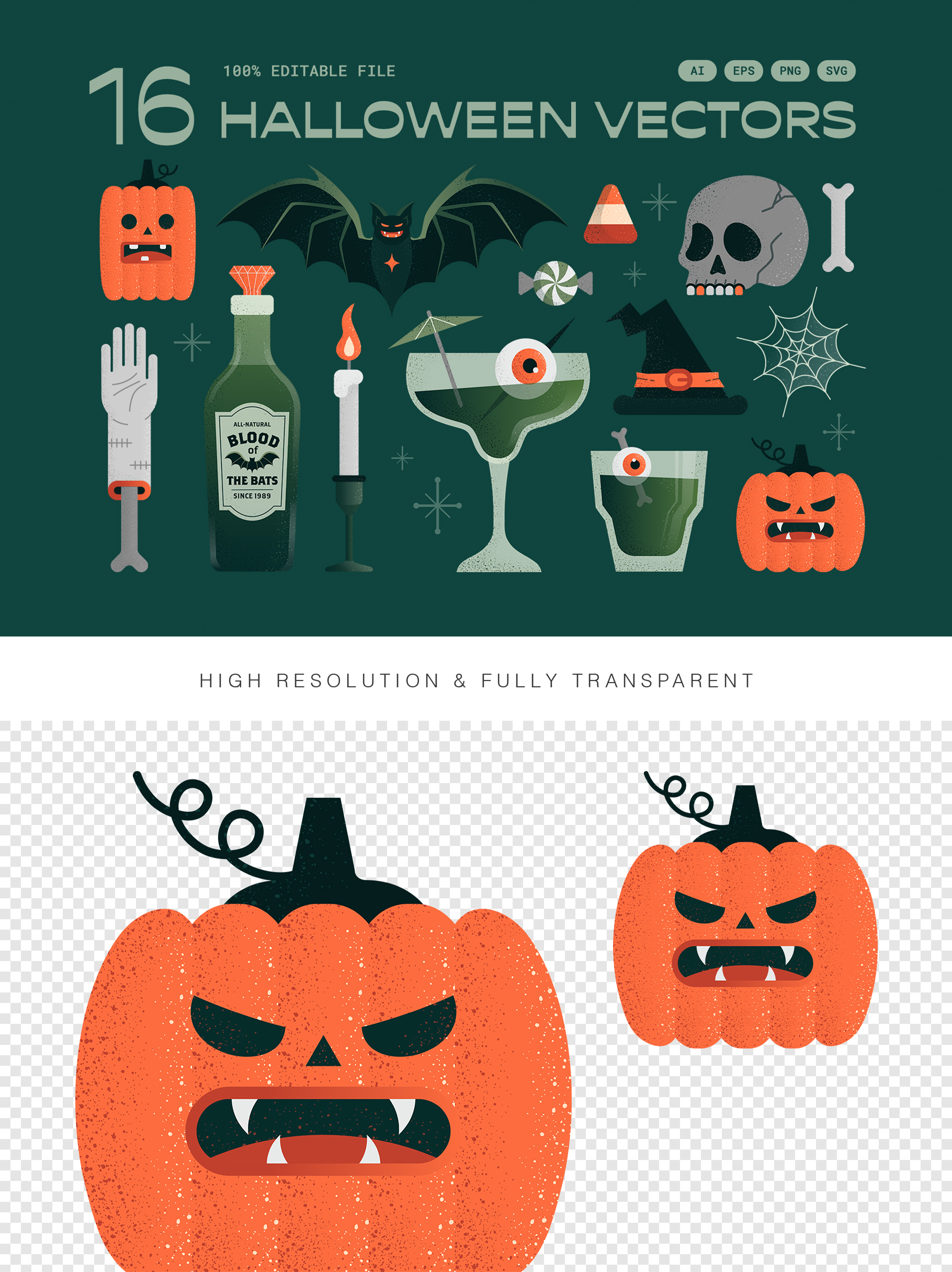 Halloween Vector Illustrations Set