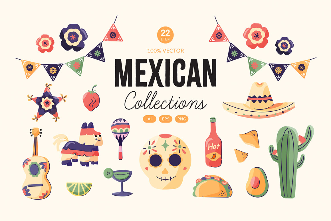 Mexican Vector Illustrations Set