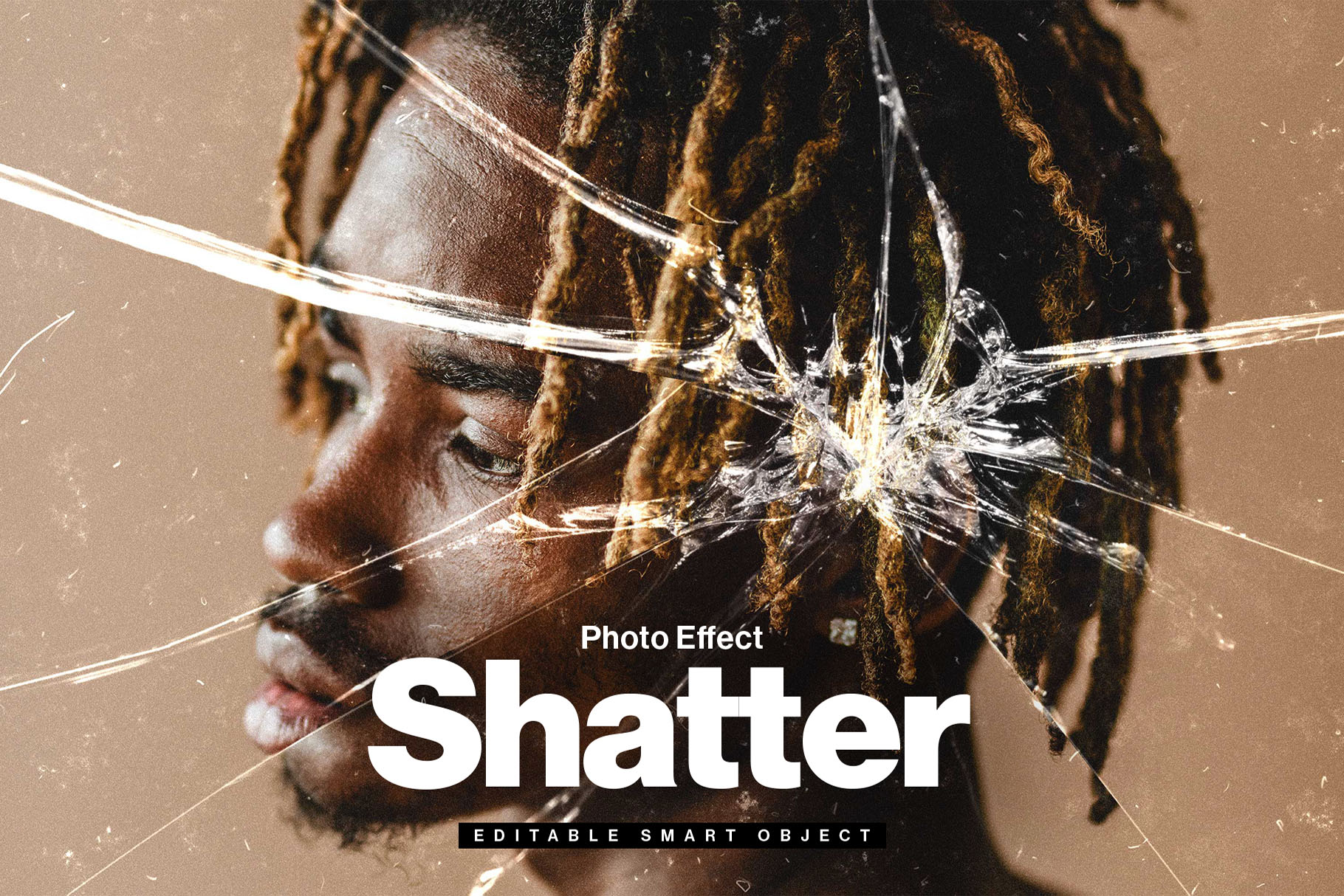 Shatter Broken Glass Photo Effect