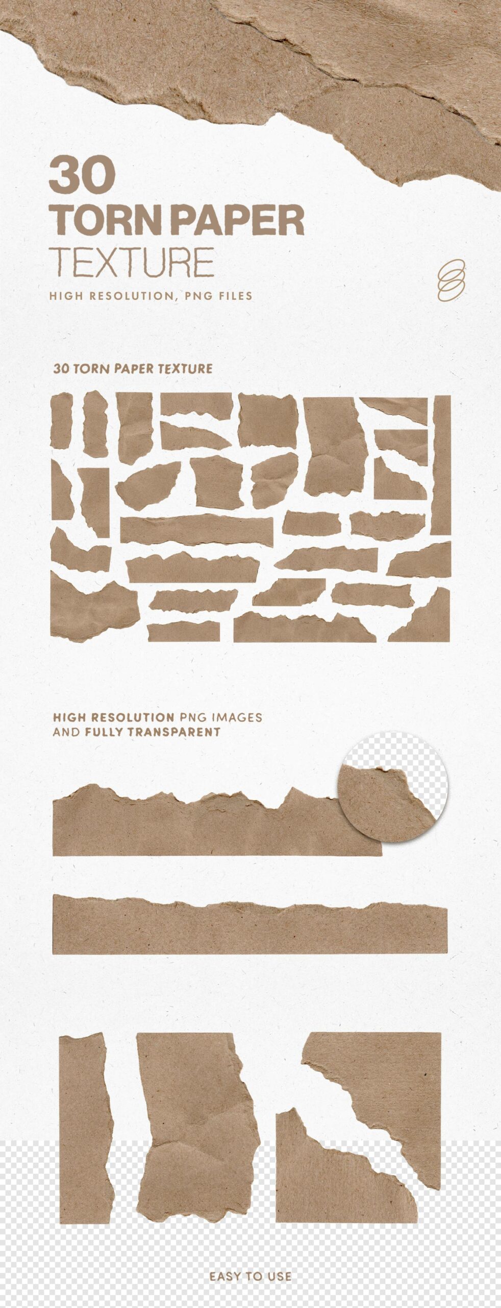 Torn Paper Texture Pack in PSD PNG