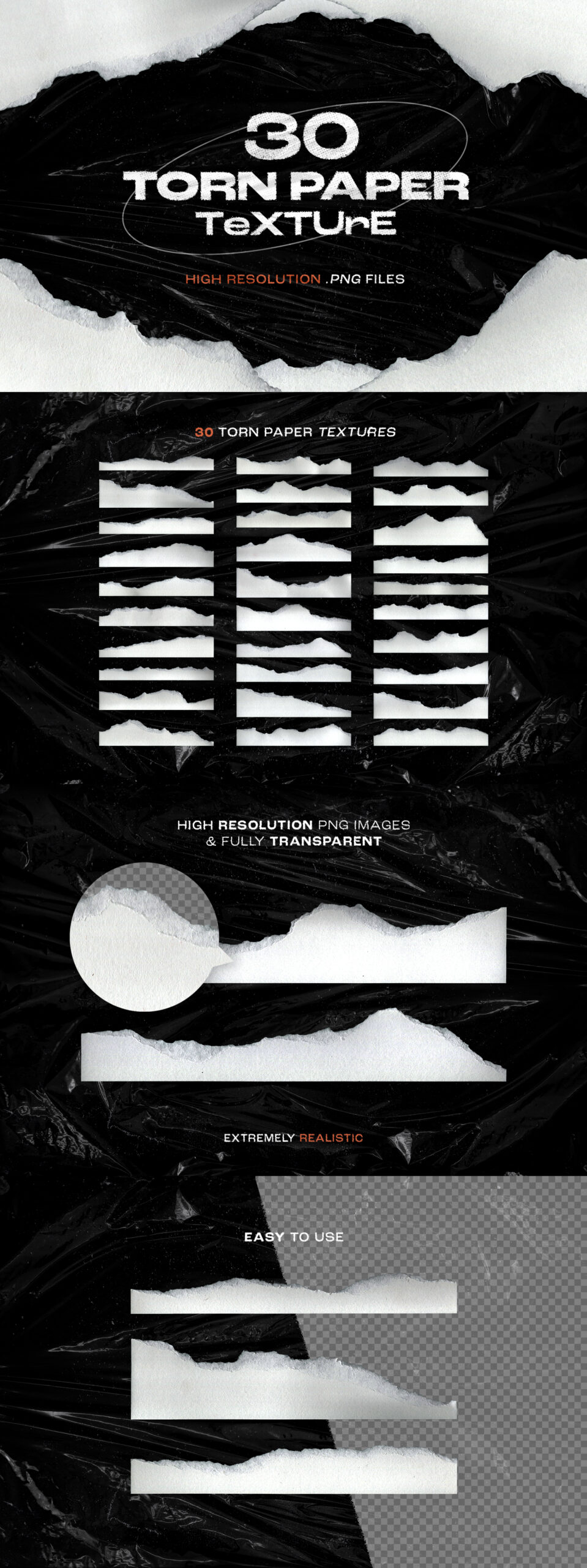 Torn Paper Texture Pack in PSD PNG