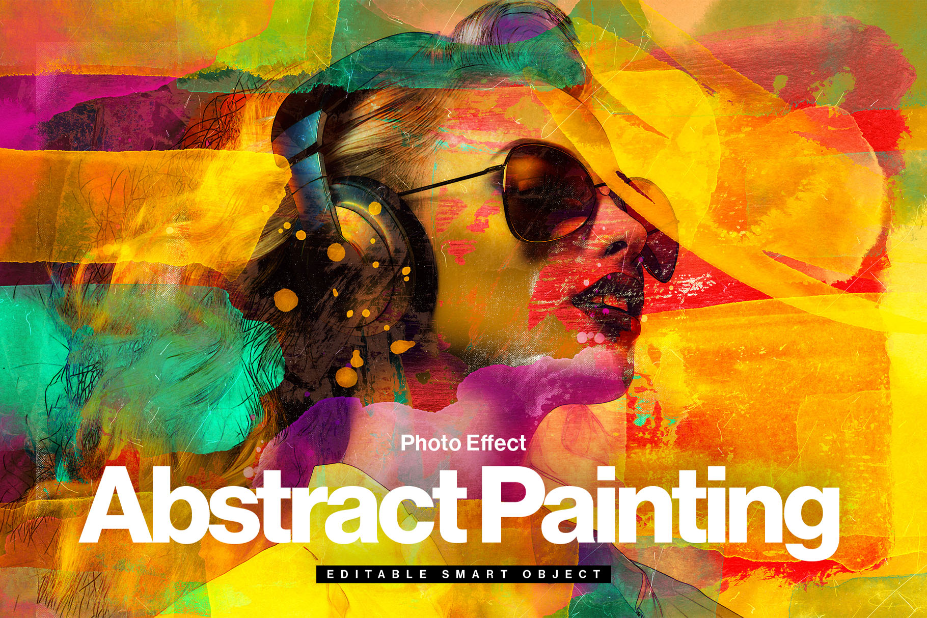 Abstract Painting Photo Effect Template
