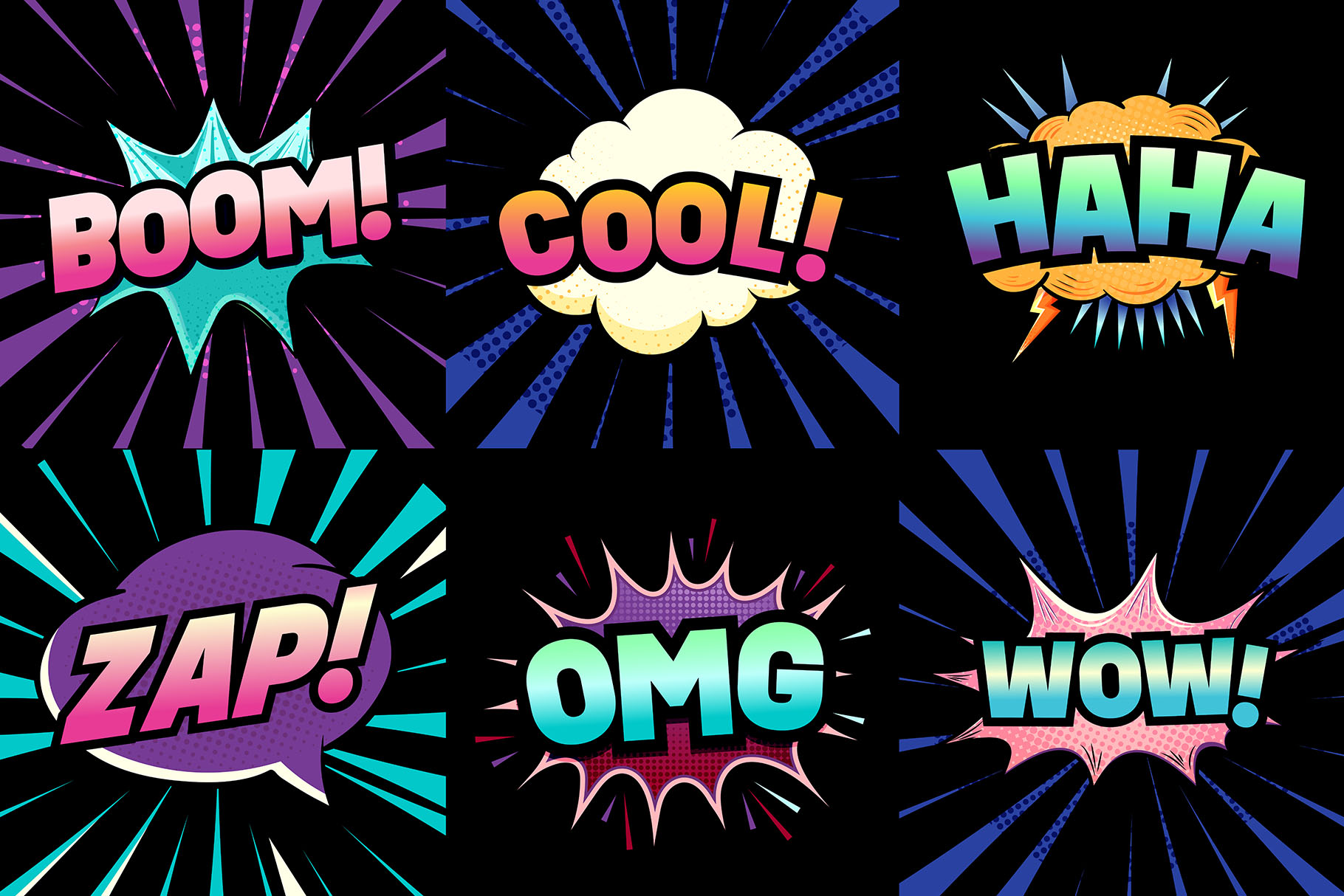 Cartoon Comic Speech Bubbles