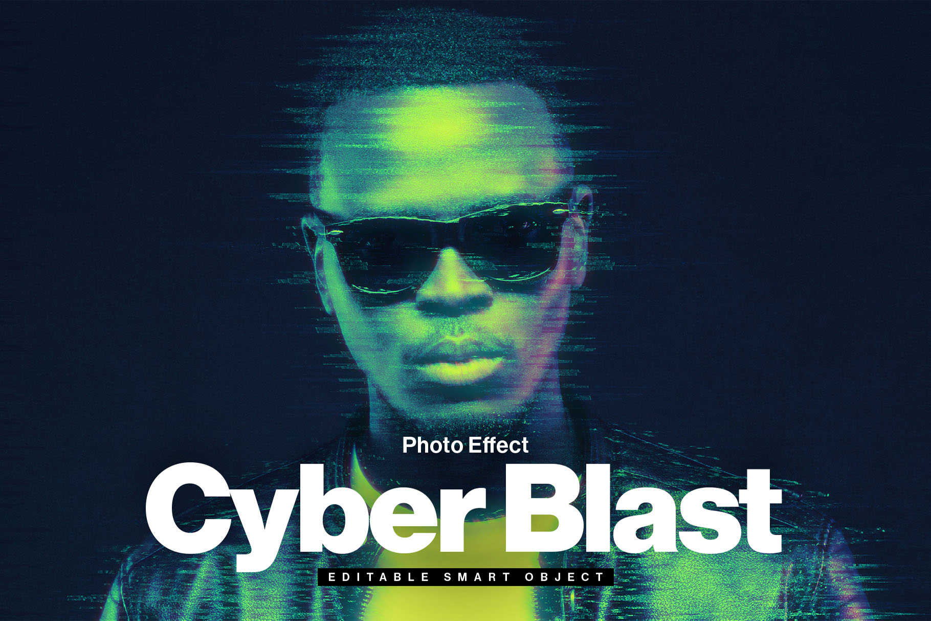 Cyber Blast Photo Effect Template
