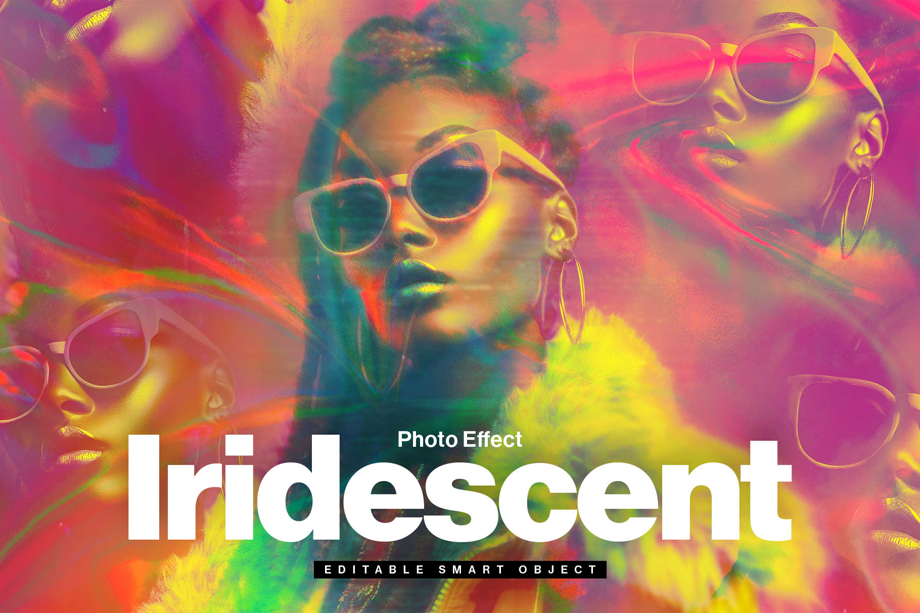 Iridescent Abstract Photo Effect Template