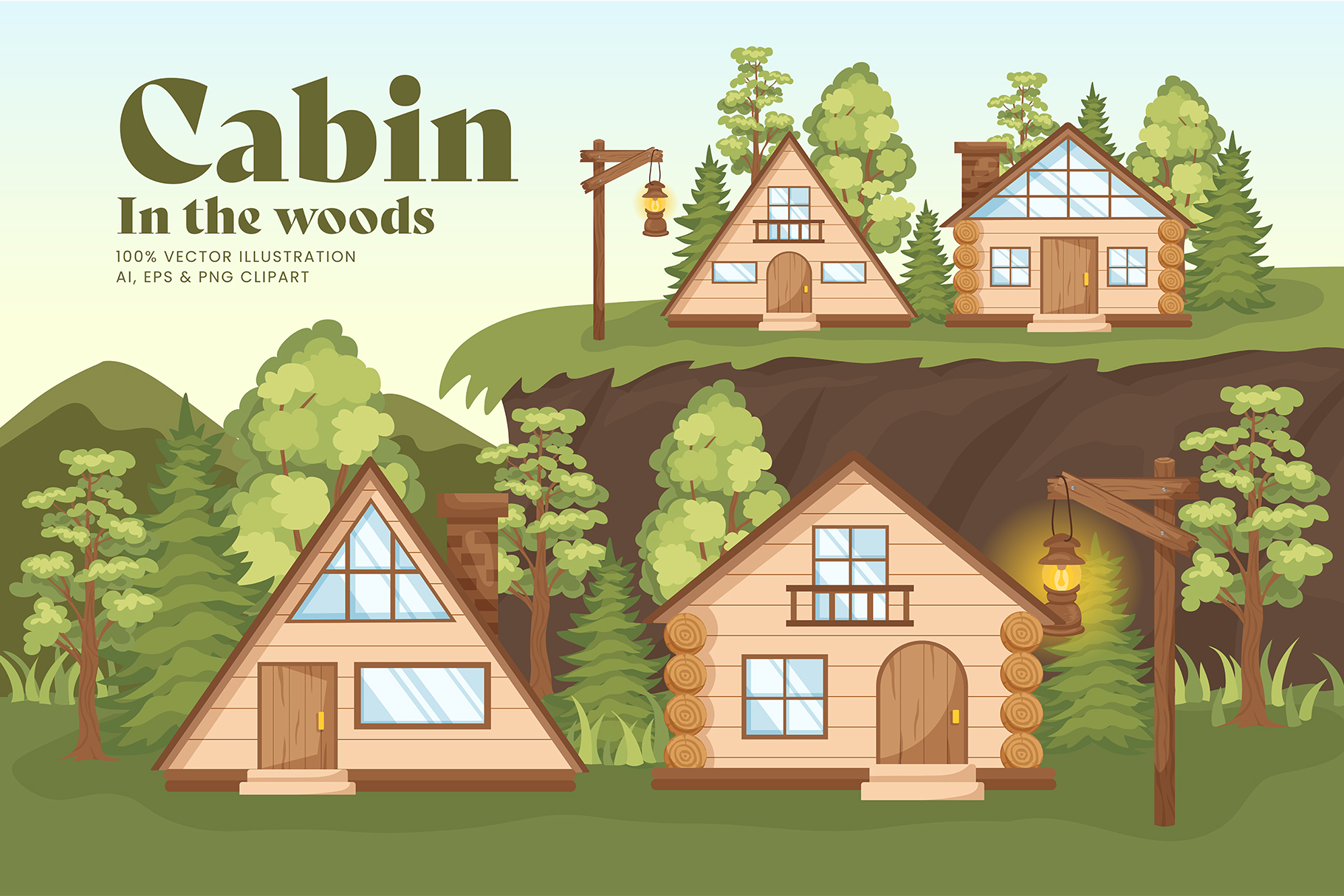 Cabin in the Woods Illustration