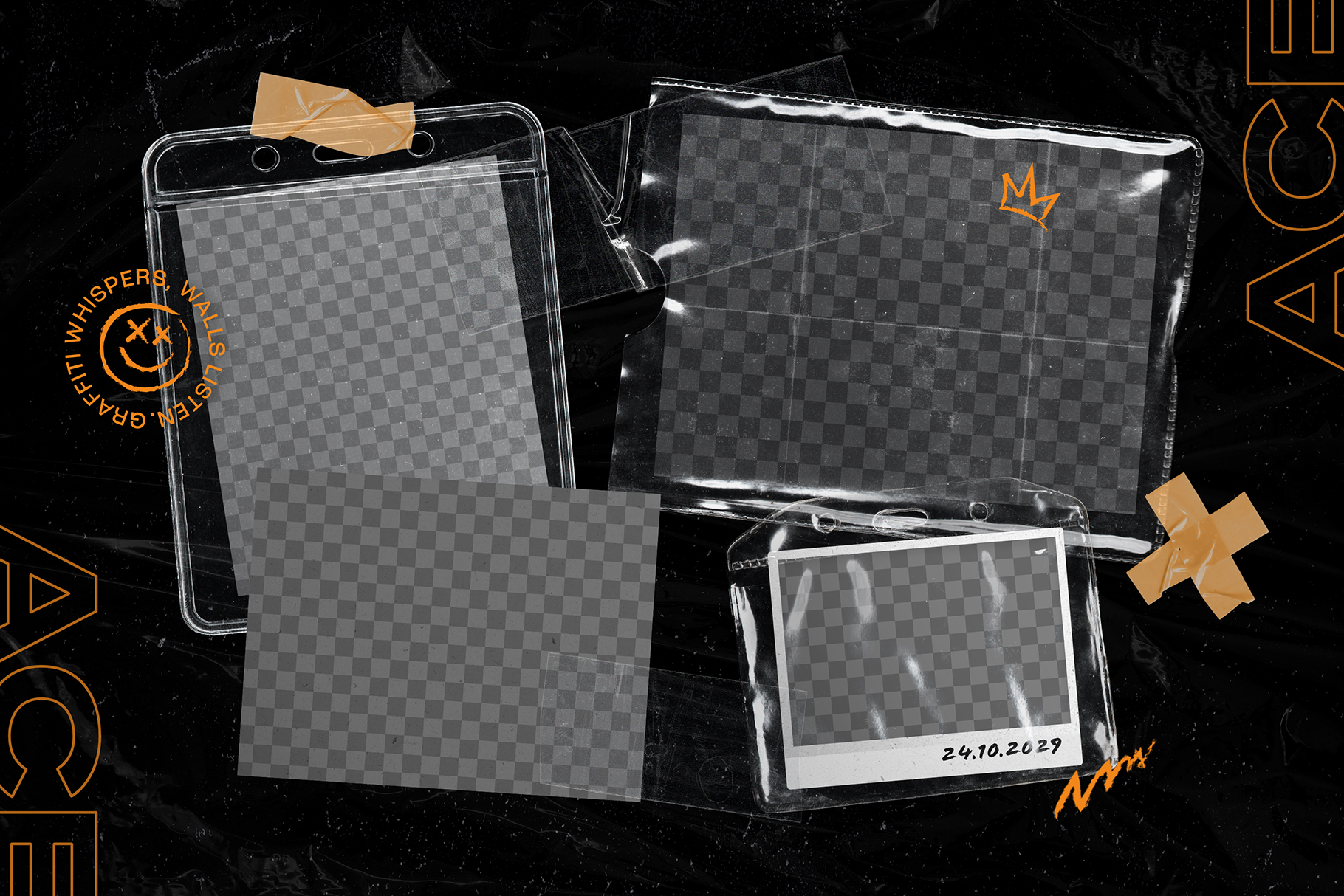 Plastic Bag Overlay Photo Effect Template in PSD